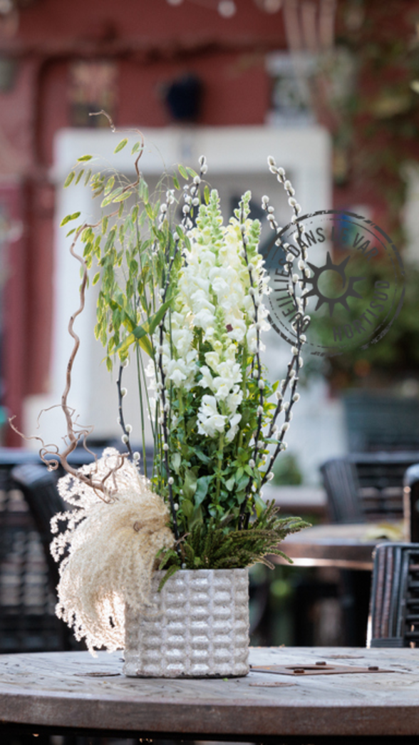 poesie composition florale muflier