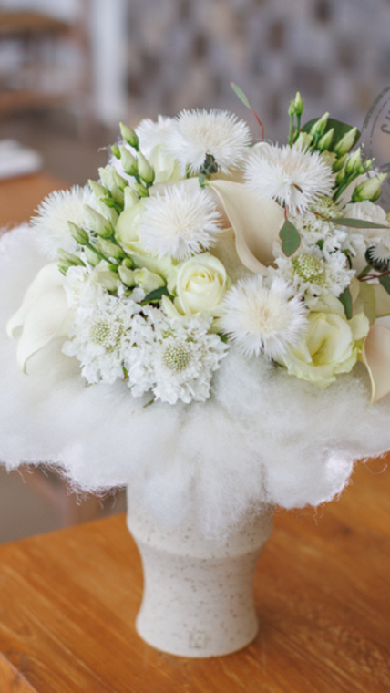 sur un nuage bouquet mariée