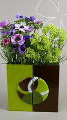 renoncules  vase vert chocolat 1